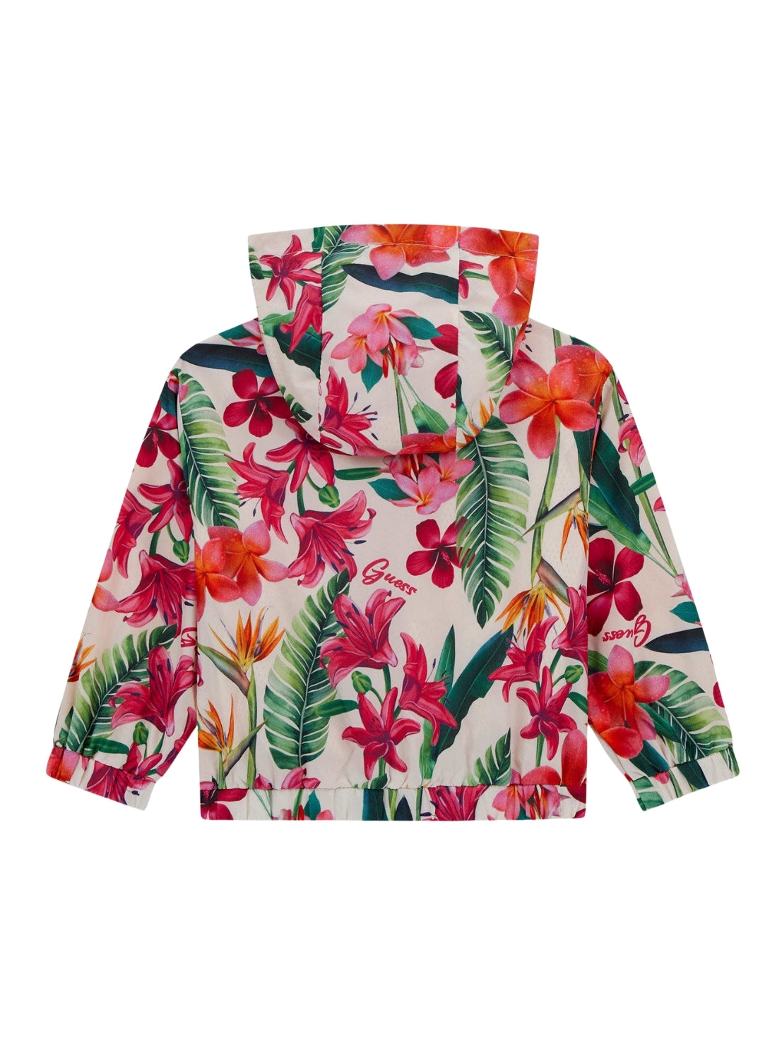 GUESS Kids Multi Floral Long Sleeve Windbreaker (2-7) K5GL02WCFM0 Back View