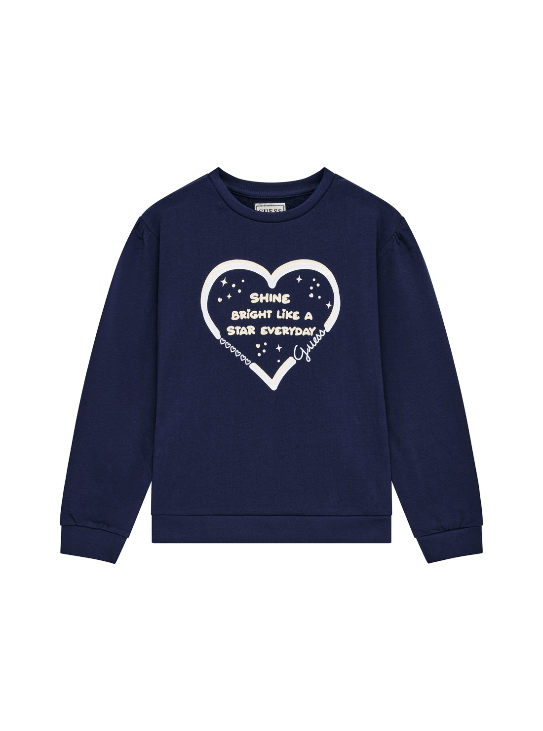 GUESS Kids Eco Blue Long Sleeve Active Top (2-7) K5GQ01KA6R4 Front View