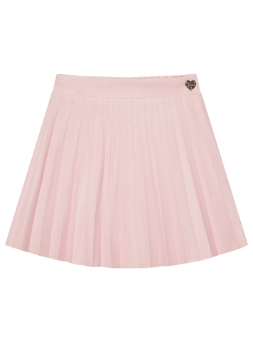 GUESS Kids Pink Faux-Leather Pleated Skirt (2-7) K5YD00WAEI0 Front View