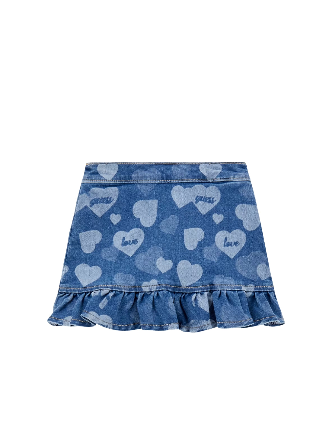 GUESS Kids Blue Stretch Denim Laser Skirt (2-7) K5YD02D4CA0 Back View