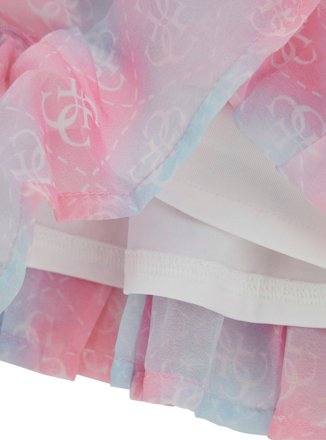 GUESS Kids Multi Fit and Flare Denim Tulle Dress (2-7) K5YK05D4EU0 Detail View_2