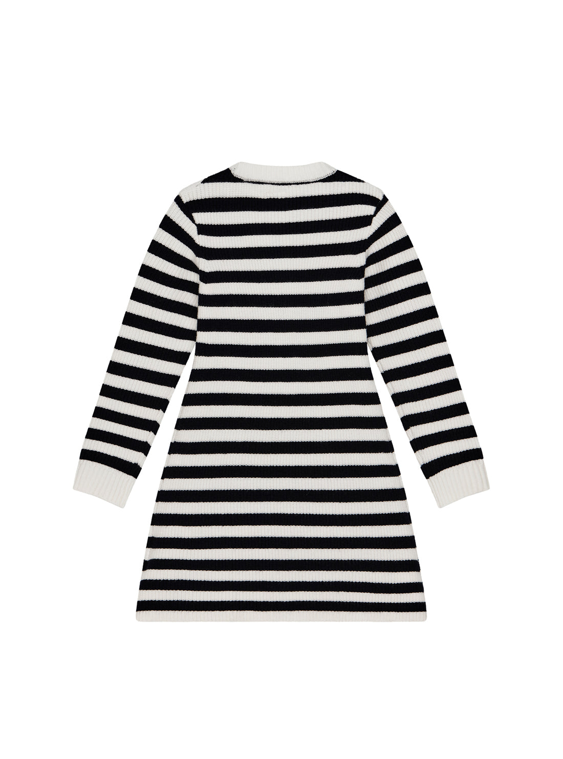 GUESS Kids Blue White Striped Sweater Dress (2-7) K5YK07Z3FU0 Back View