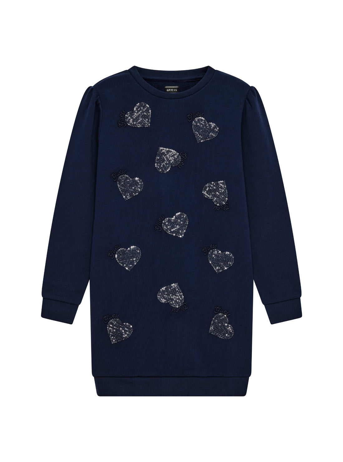 GUESS Kids Blue Long Sleeve Active Dress (2–7) K5YK09KAD74 Front View