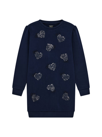 GUESS Kids Blue Long Sleeve Active Dress (2–7) K5YK09KAD74 Front View