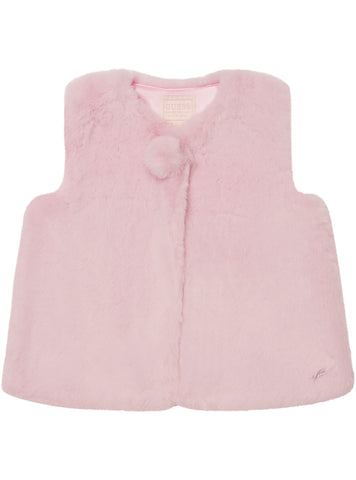 GUESS Kids Pink Faux-Fur Vest (2–7) K5YN01WHGO0 Front View