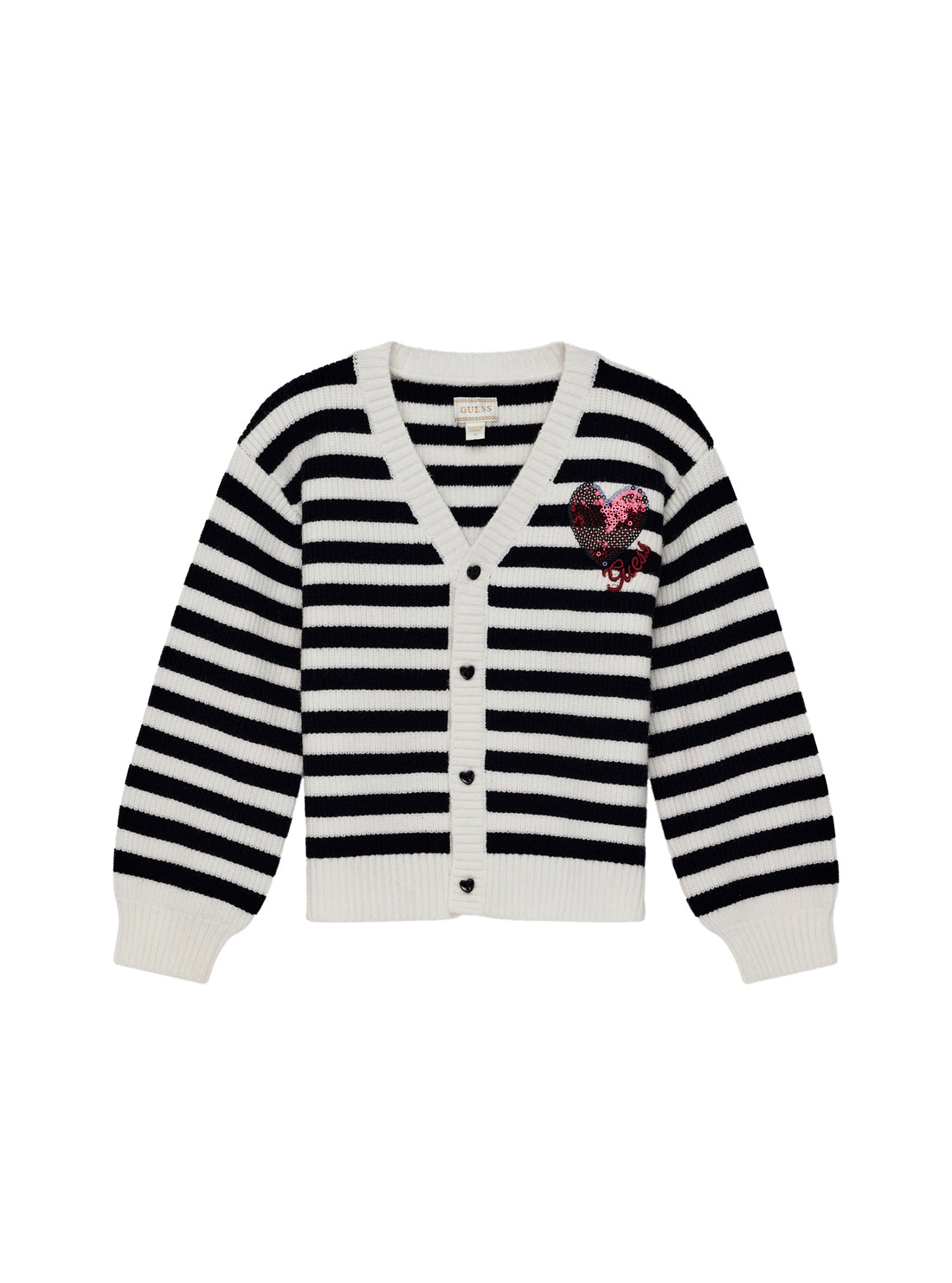 GUESS Kids Multi-Striped Long-Sleeve Cardigan (2-7) K5YR03Z3FU0 Front View