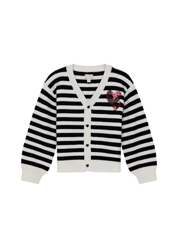 GUESS Kids Multi-Striped Long-Sleeve Cardigan (2-7) K5YR03Z3FU0 Front View