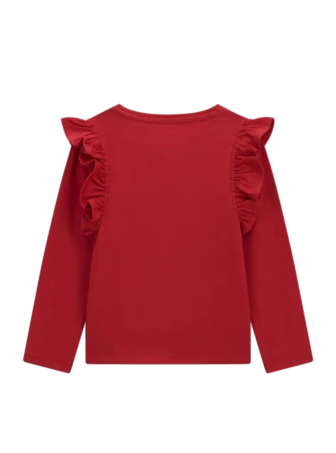GUESS Kids Red Long Sleeve Bear T-Shirt (2-7) K6BI05K5802 Model View Back View