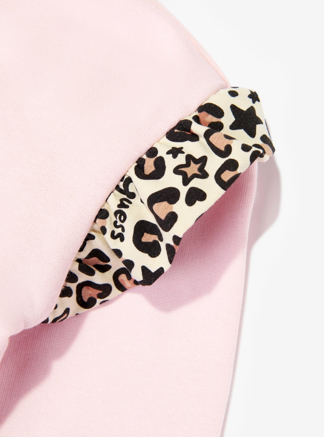 GUESS Kids Pink Leopard Logo Zip Sweatshirt (2-7) K6BQ03K5895 Detail View1