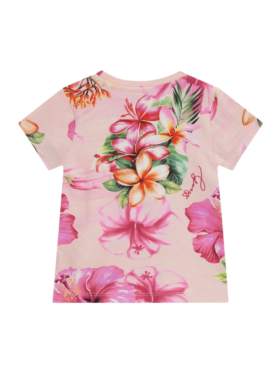 GUESS Kids Pink Multi Logo T-Shirt (2-7) K6GI13K6YW4 Back View