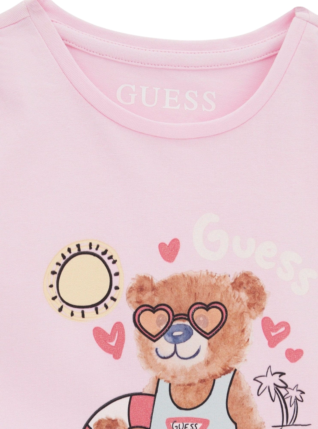 GUESS Kids Pink Batwing Short Sleeve T-Shirt (2-7) K6GI18K6YW4 Detail View