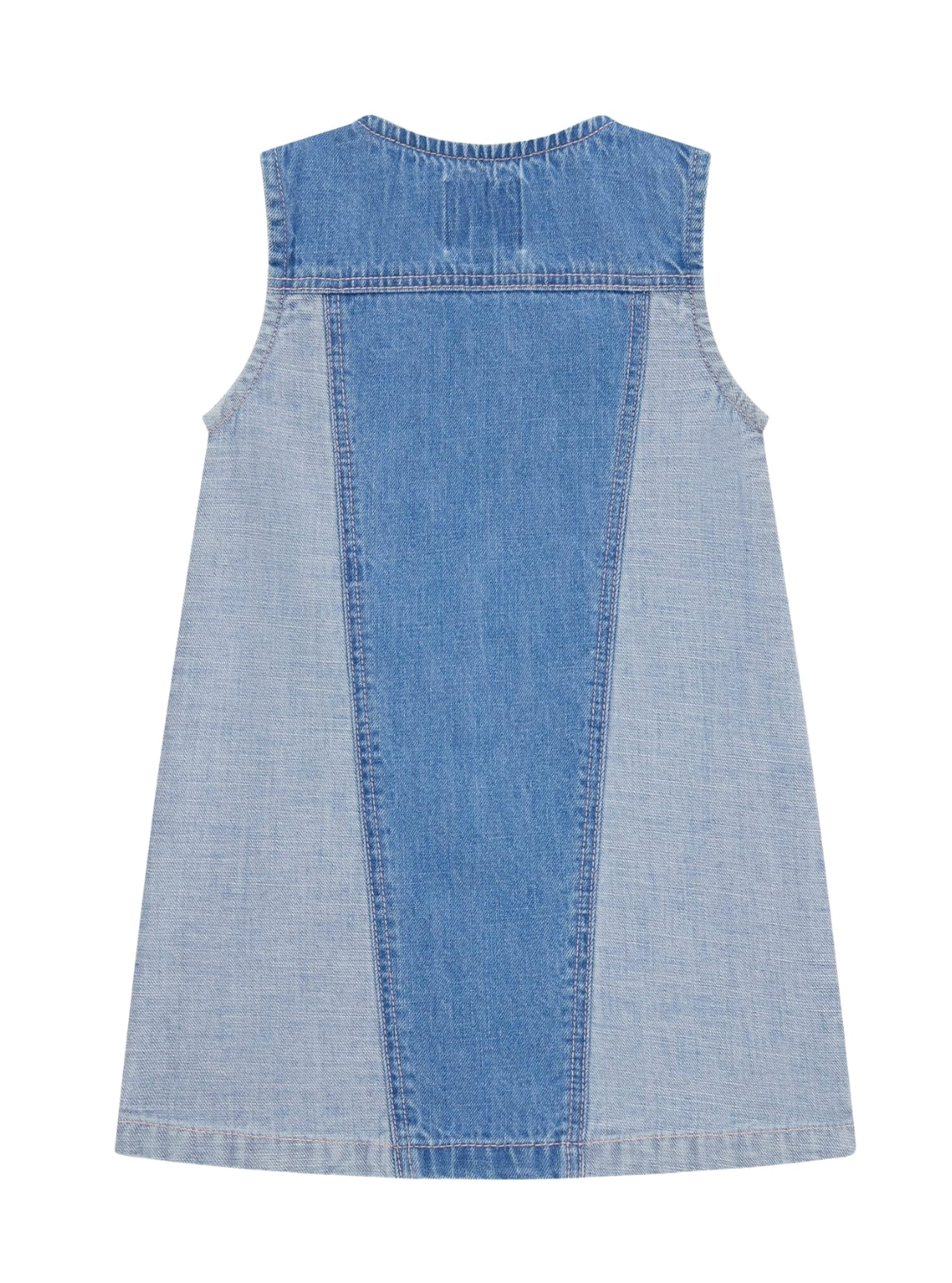 GUESS Kids Blue Denim Sleeveless Dress (2-7) K6GK06D7850 Back View