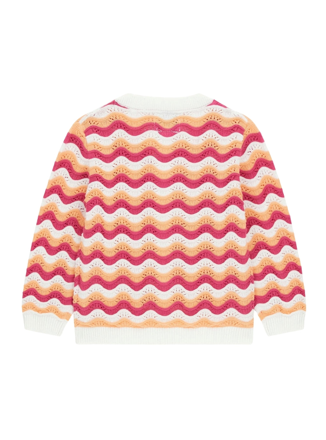 GUESS Kids Multi Stripe Crochet Cardigan (2-7) K6GR01Z541 Back View