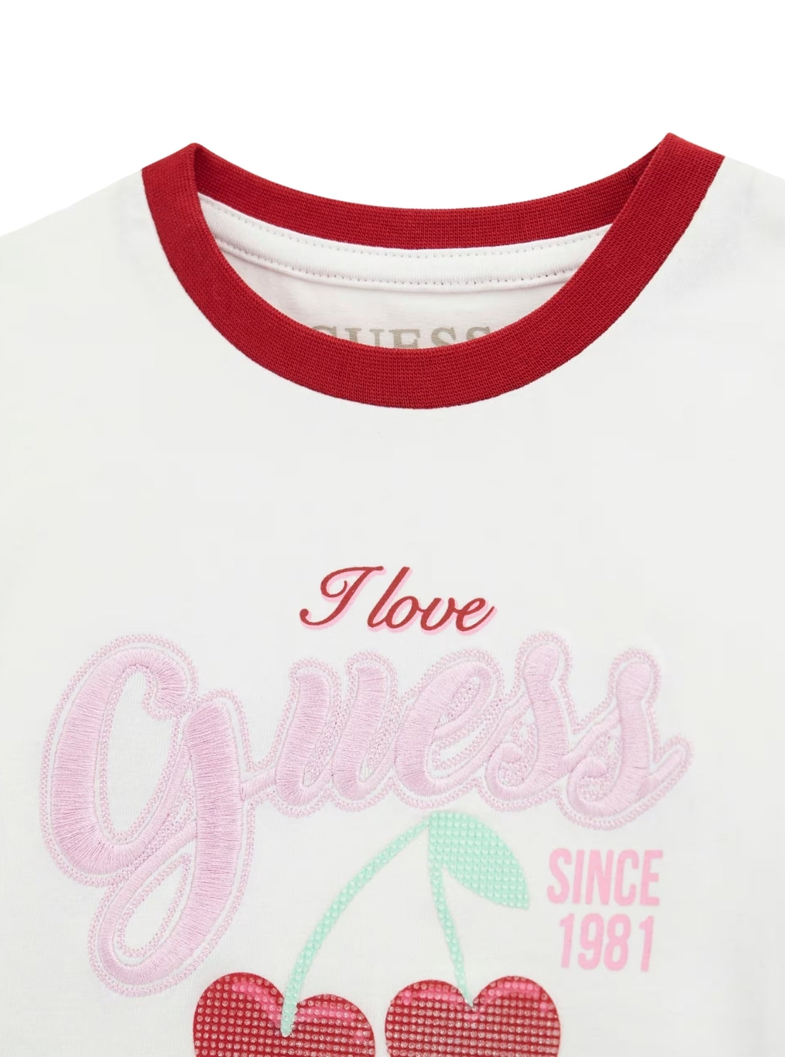 GUESS Kids White Graphic Cherry T-Shirt (2-7) K6RI08K6YW4 Detail View