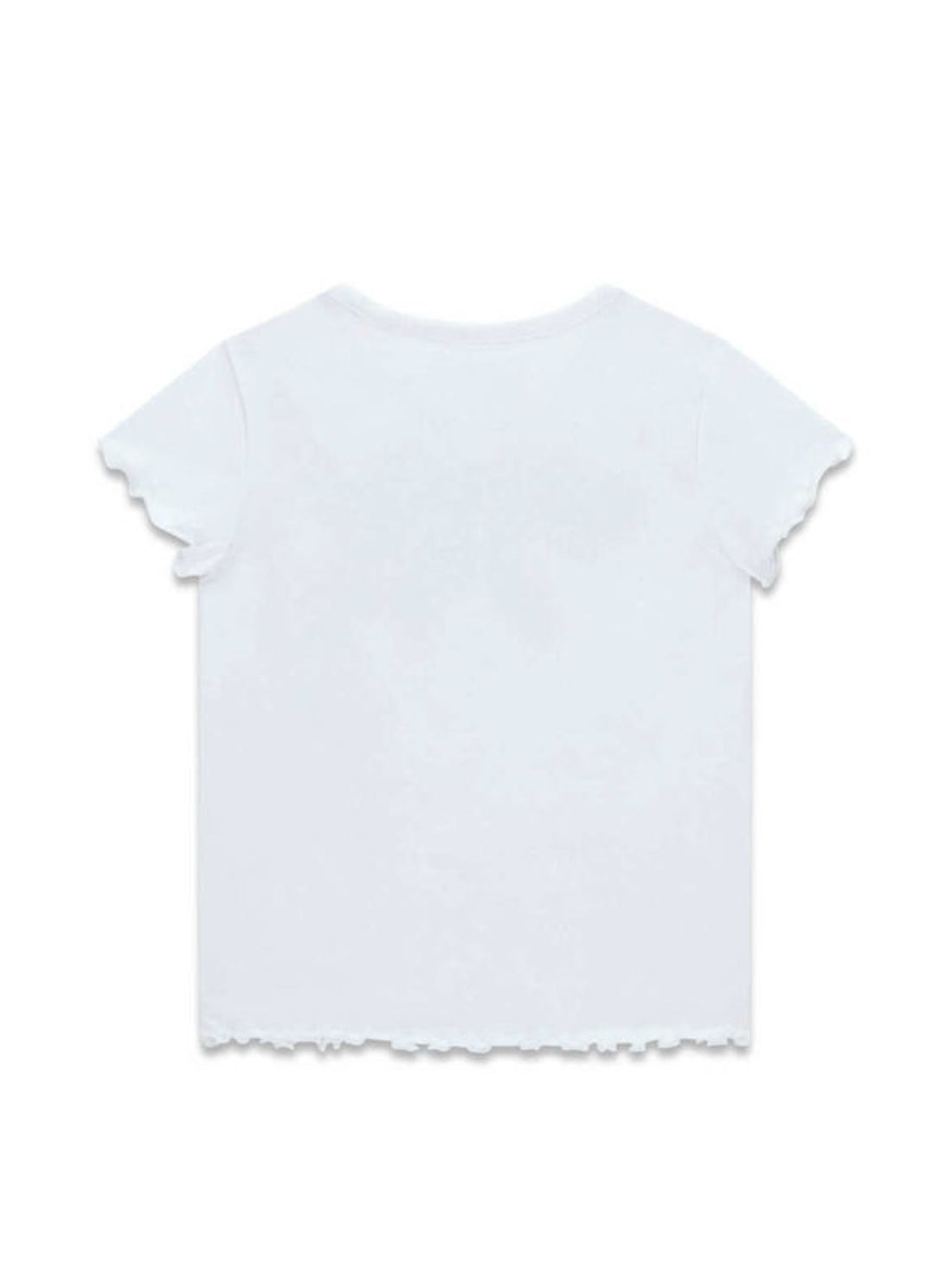 GUESS Kids White Ribbon Graphic T-Shirt (2-7) K6RI17K6YW4 Back View