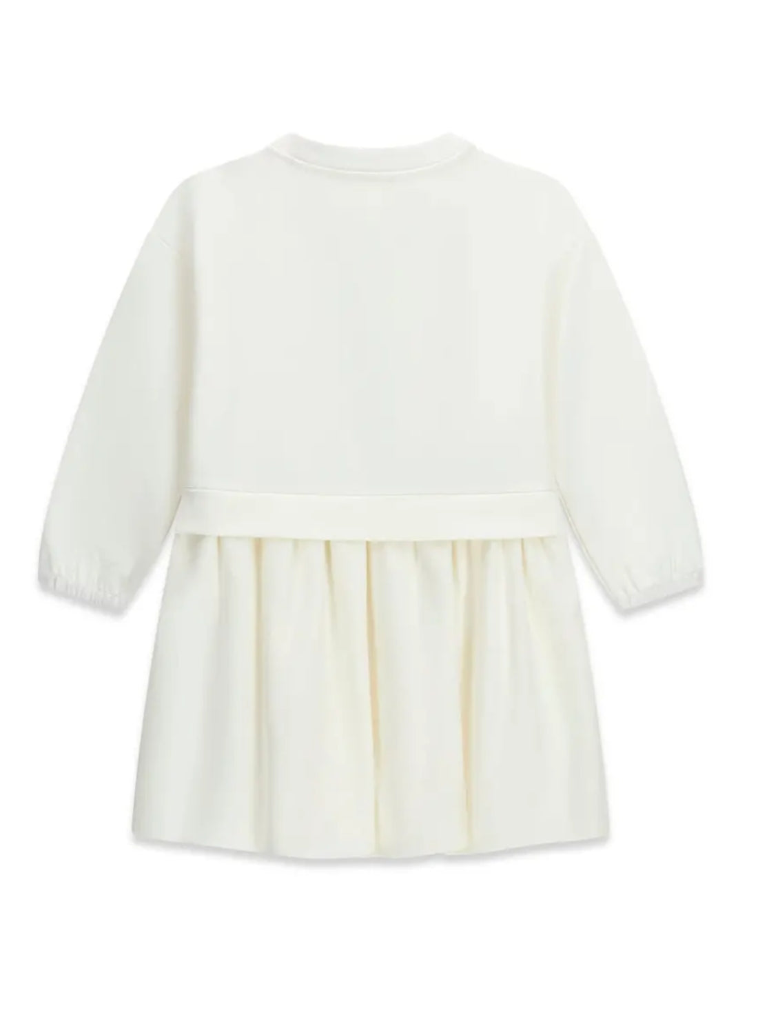 GUESS Kids Eco White Mixed Fabric Dress (2-7) K6RK04KAUH0 Back View