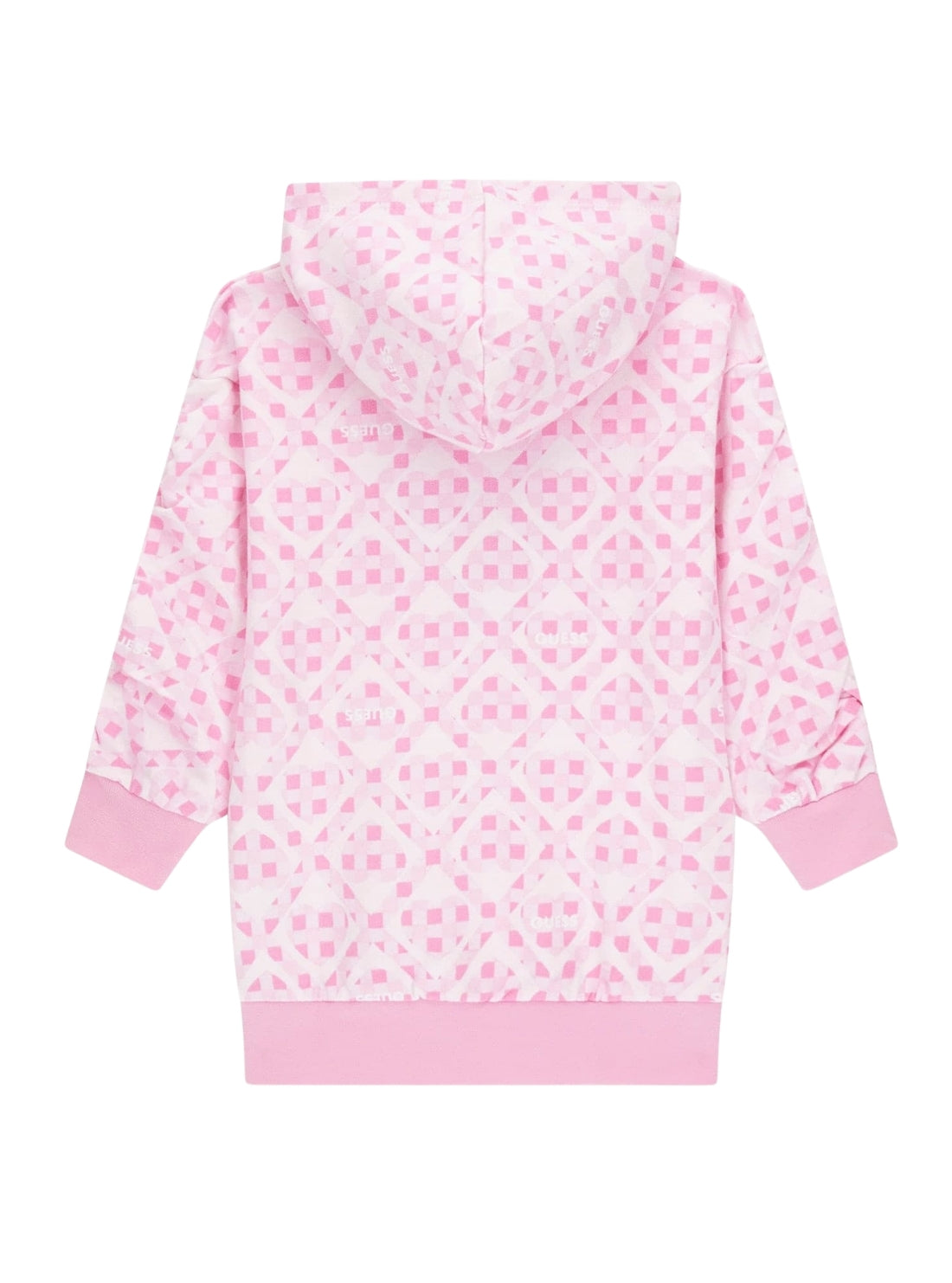 GUESS Kids Pink Logo Hooded Dress (2-7) K6RK05KA6R4 Back View