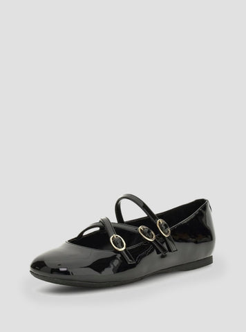 GUESS Footwear Black Kaldra Ballet Flats KALDRA Front Side View
