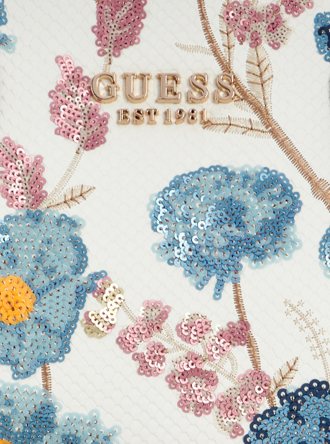 GUESS Women's Floral Zaria Girlfriend Satchel Bag KF733005 Detail View