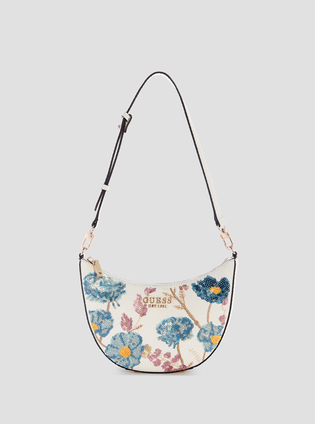 GUESS Women's Floral Zaria Mini Shoulder Bag KF733072 Front View