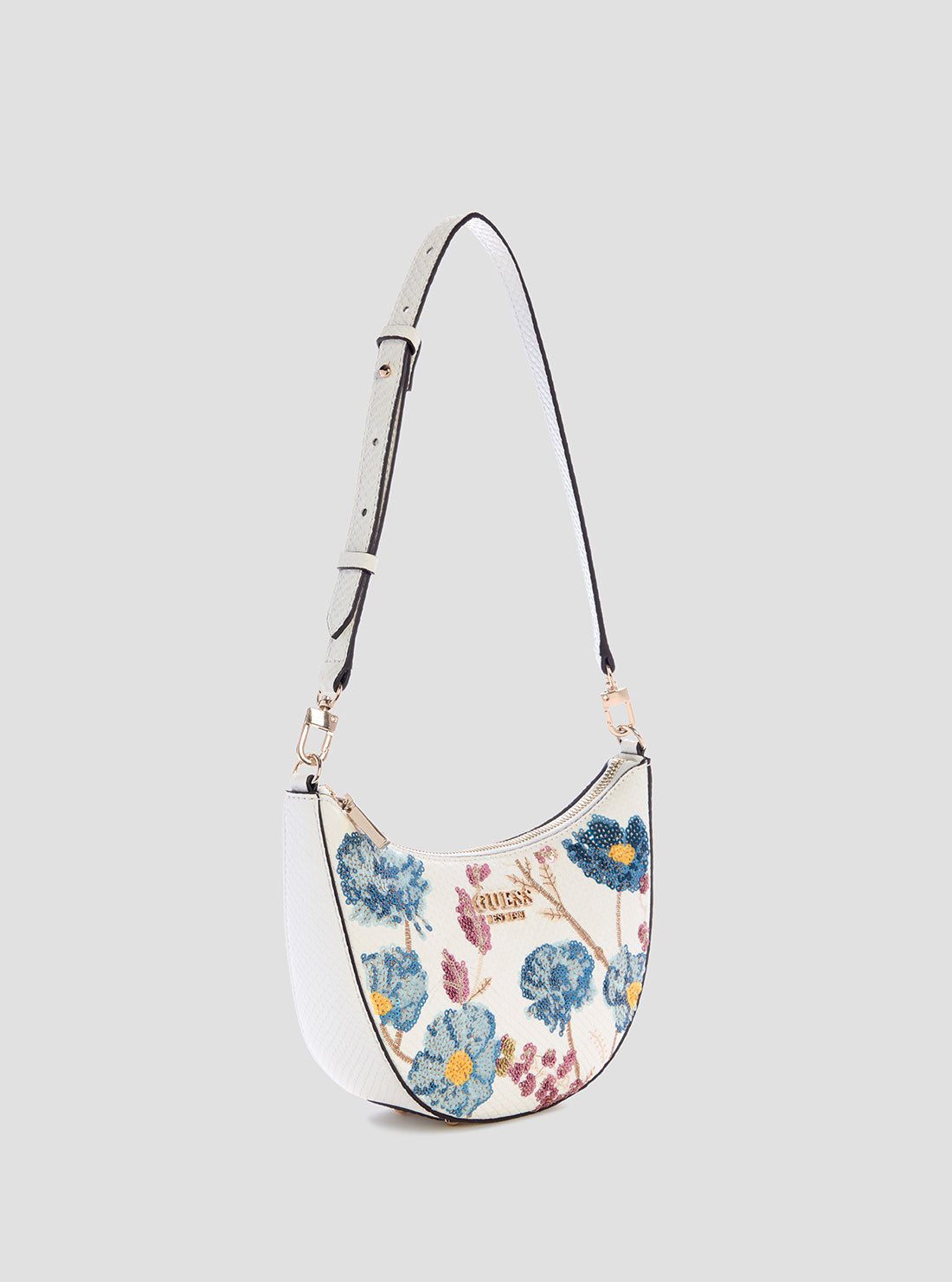 GUESS Women's Floral Zaria Mini Shoulder Bag KF733072 Side View