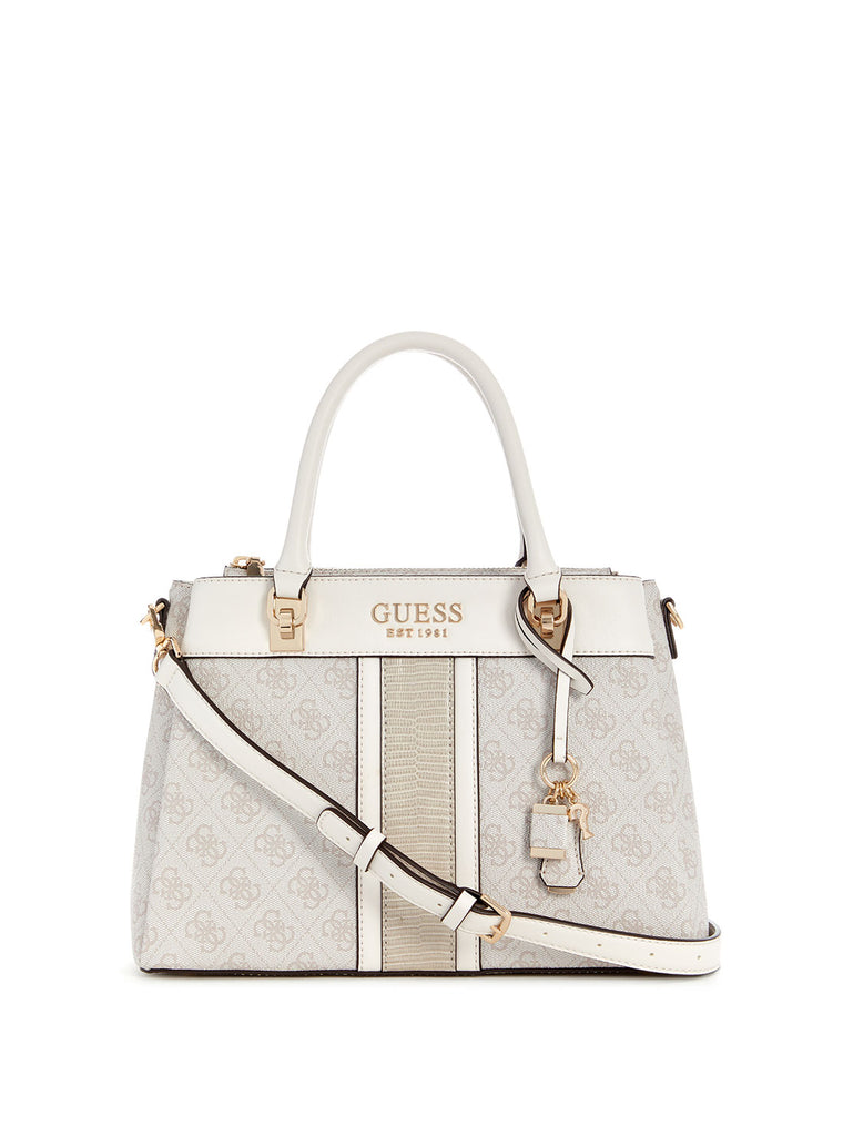 White Logo Cristiana Satchel Bag - GUESS