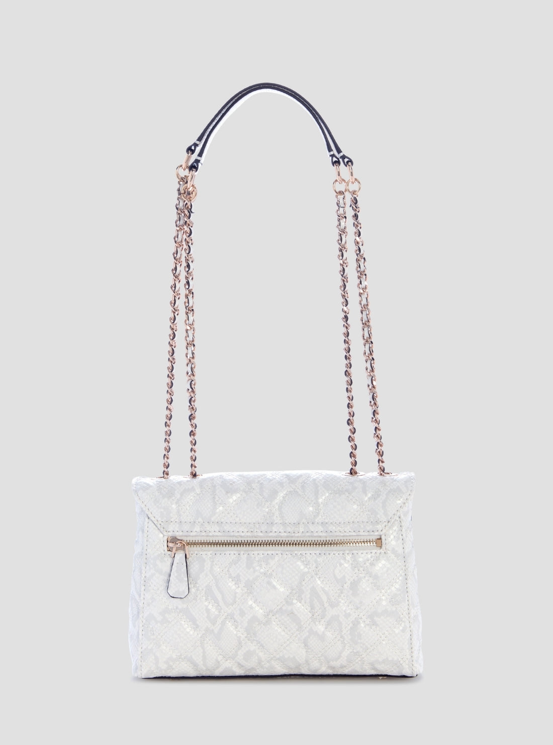 GUESS Womens Off-White Giully Convertible Flap Bag KG967320 Back View