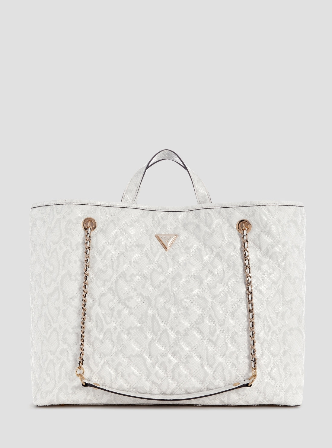 GUESS Womens Off-White Giully Large 2 In 1 Tote Bag KG967329 Front View2
