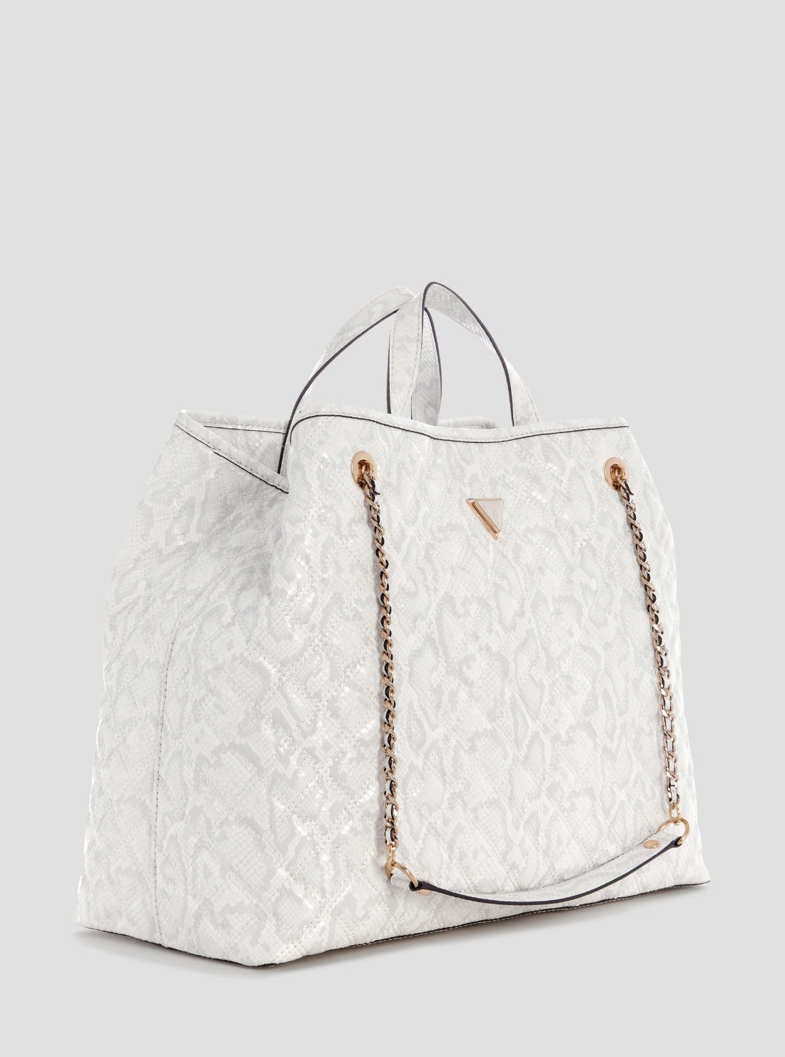 GUESS Womens Off-White Giully Large 2 In 1 Tote Bag KG967329 Side view