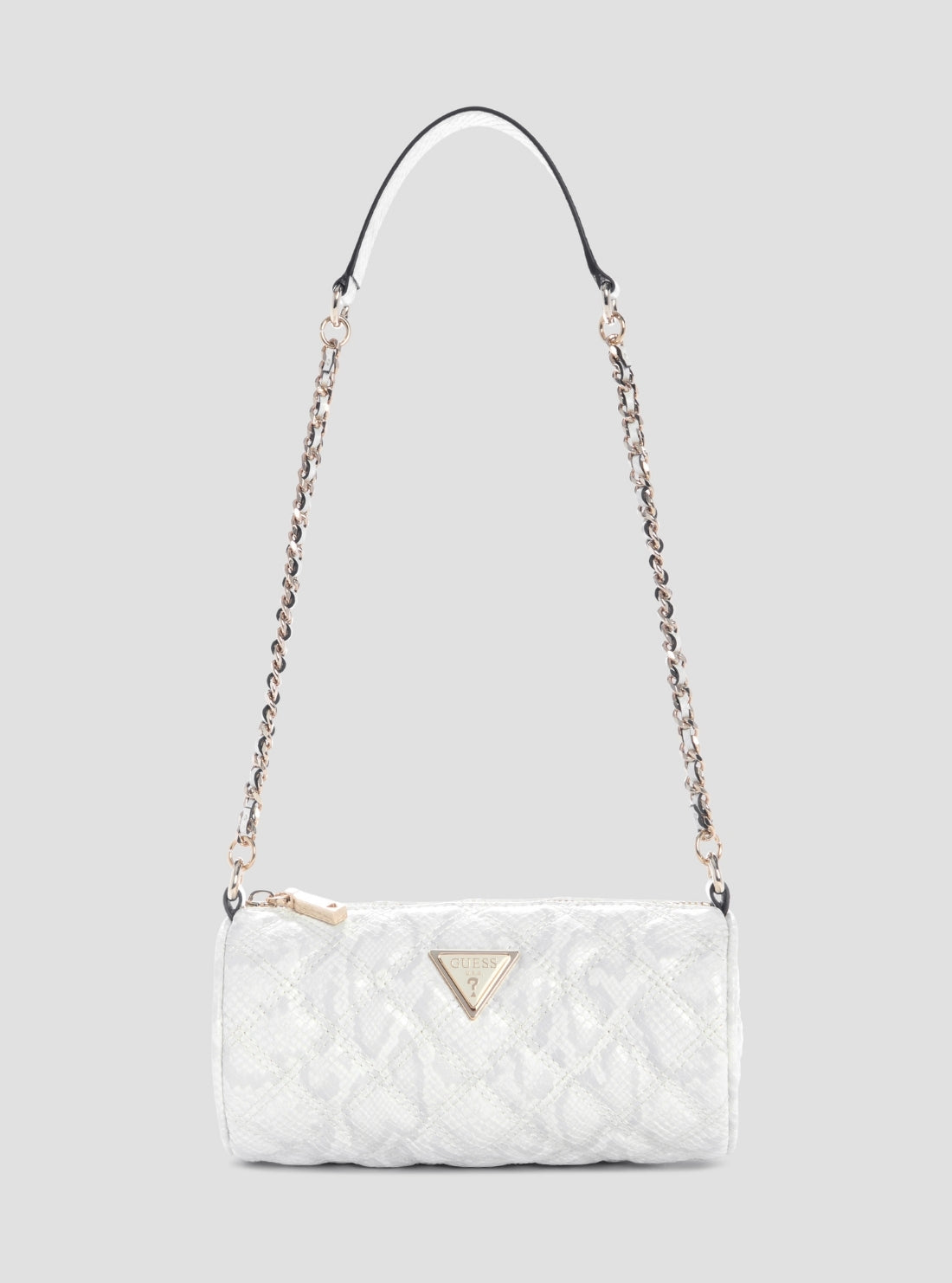 GUESS Womens Off-White Giully Mini Barrel Bag KG967372 Front View