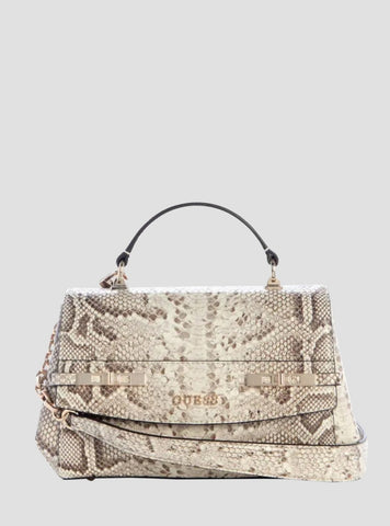 GUESS Womens Natural Melinda Top Handle Flap Bag KG993320 Front View