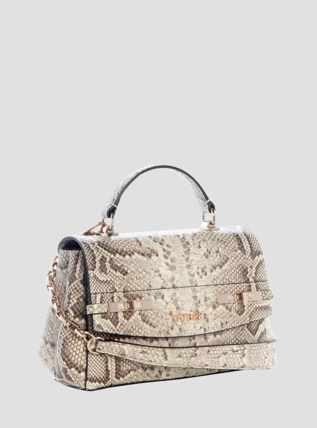 GUESS Womens Natural Melinda Top Handle Flap Bag KG993320 Side View