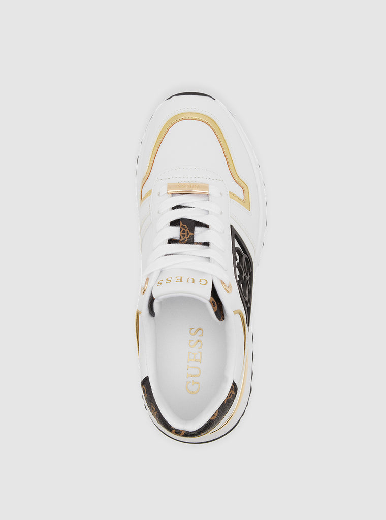 White Brown Koyaa Sneakers | GUESS