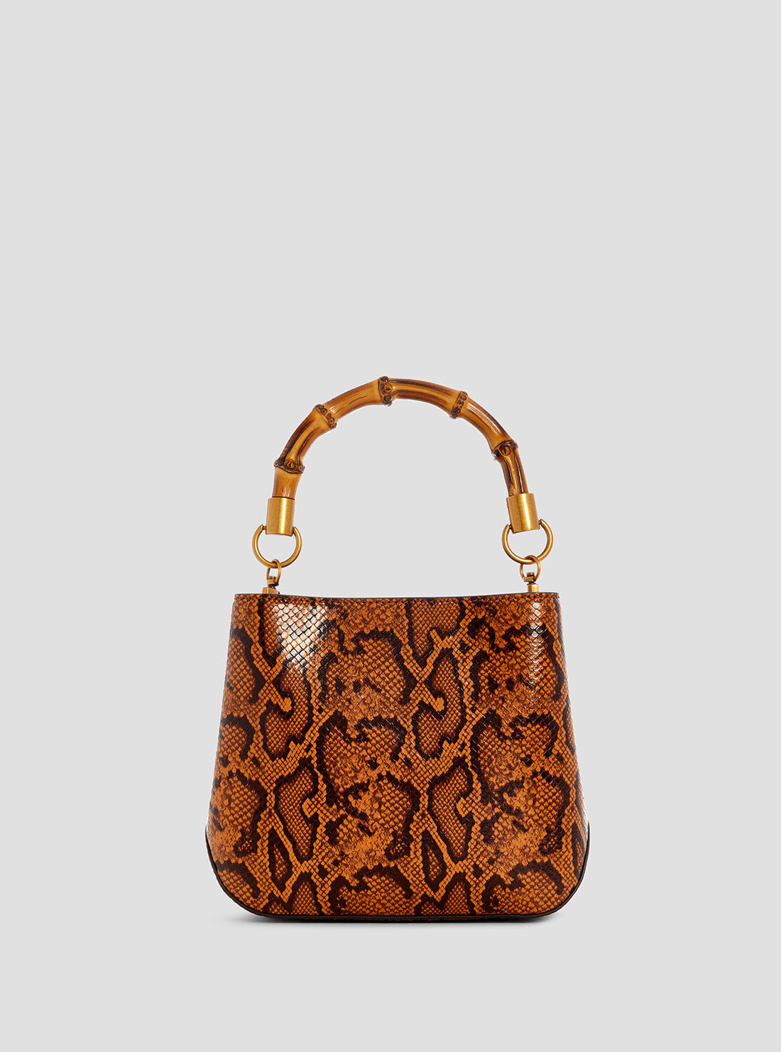 Brown Snake Print Eire Bucket Bag