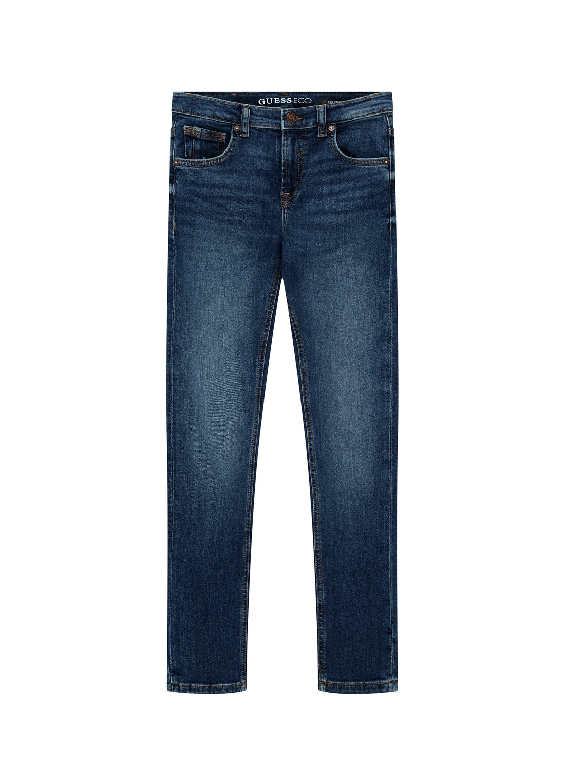 GUESS Kids Blue Denim Skinny Pants (7-16) L2YA16D4GV0 Front View