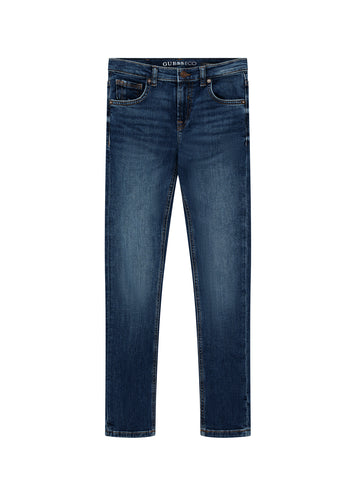 GUESS Kids Blue Denim Skinny Pants (7-16) L2YA16D4GV0 Front View