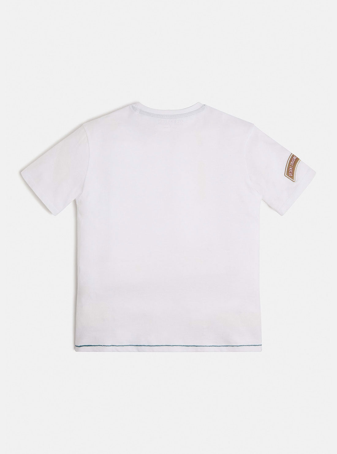 White Patch Logo T-Shirt | GUESS Kids | Back view