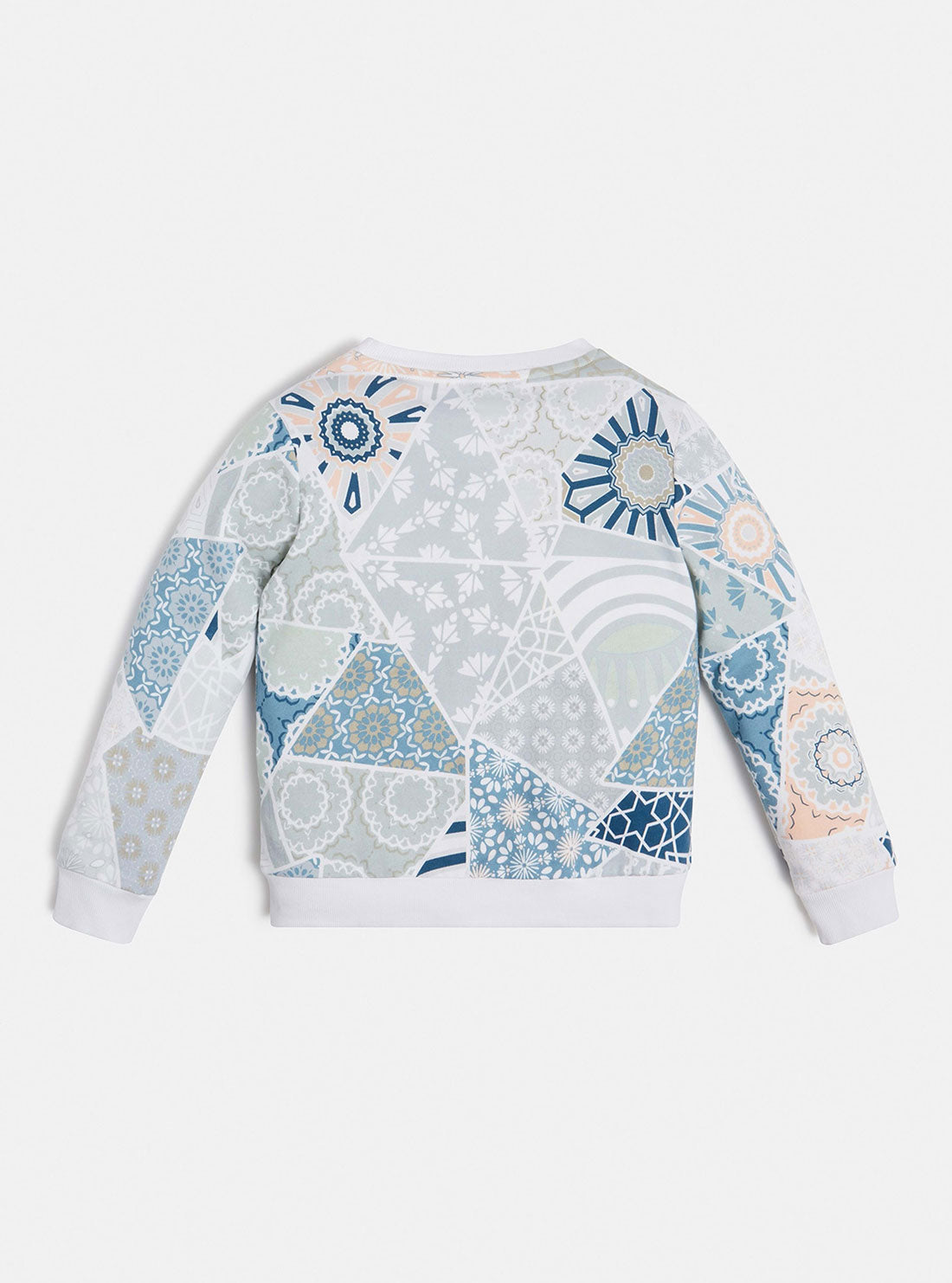 Boy's Light Blue Tile Print Logo Active Top front view