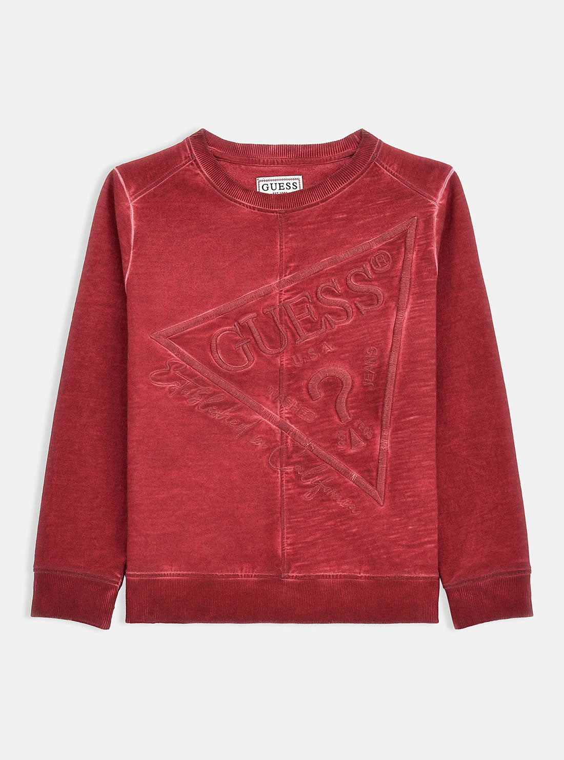 Guess embossed hot sale logo sweatshirt