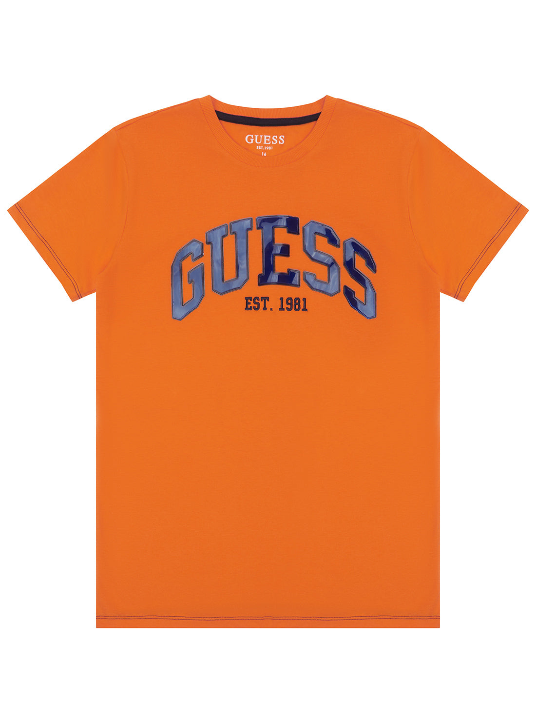 Orange and 2025 white guess shirt