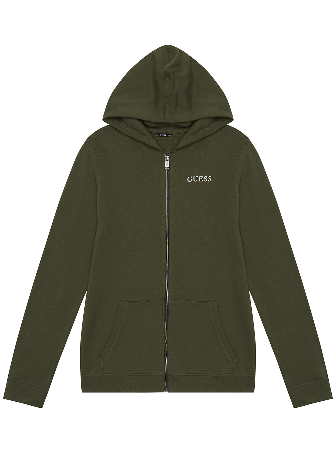 GUESS Green Hooded Jacket (7-16) front view