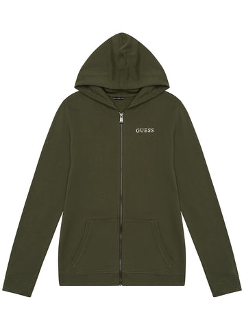 GUESS Green Hooded Jacket (7-16) front view