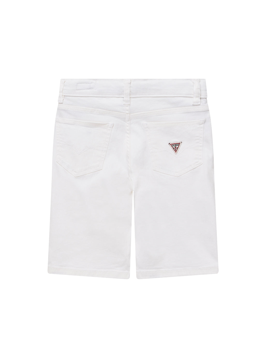 GUESS Kids Eco White Bull Denim Shorts (7-16) L4RD11WE620 Back View