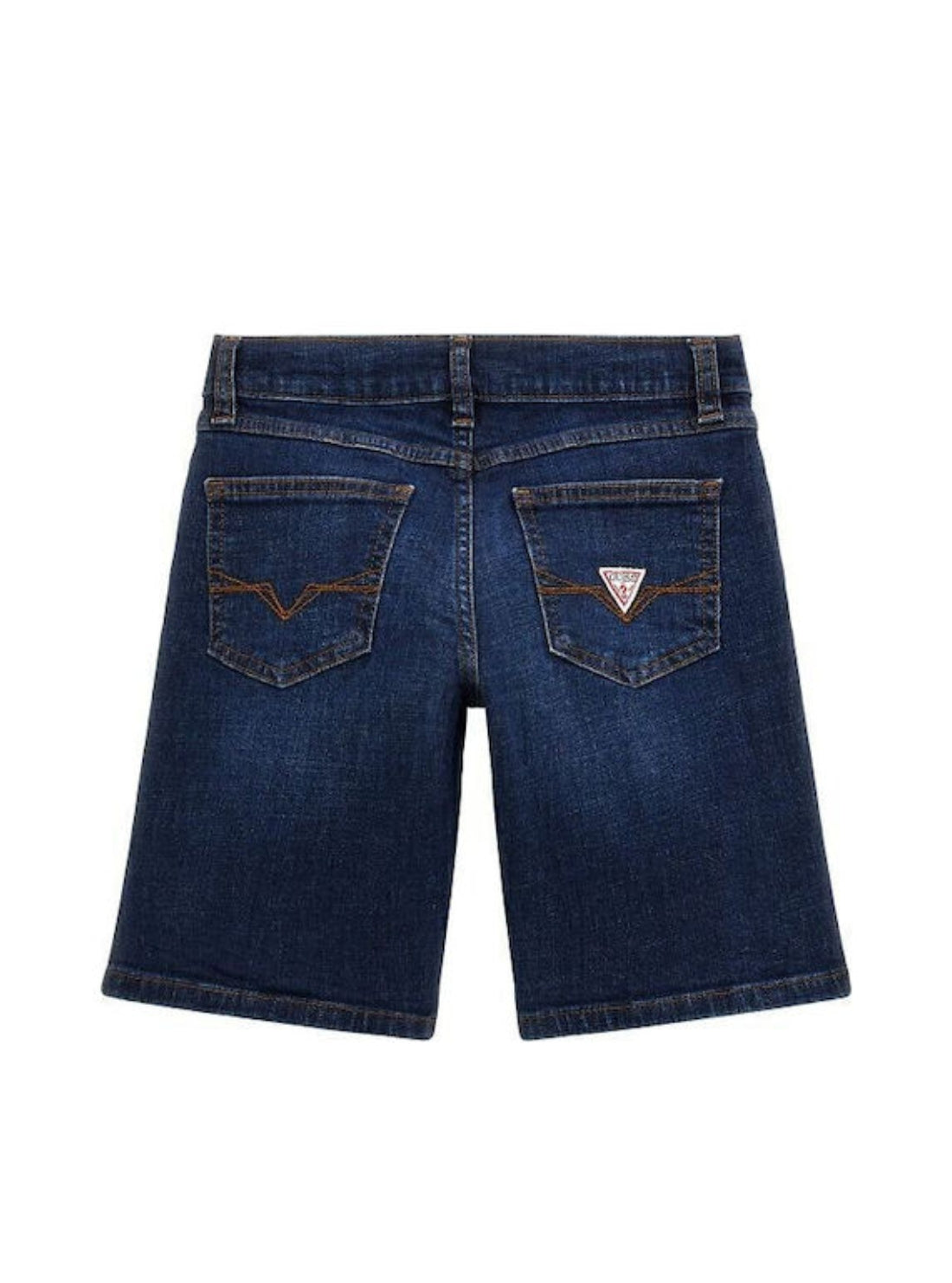 GUESS Kids Blue Stretch Denim Shorts (7-16) L4RD12D52Z0 Back View