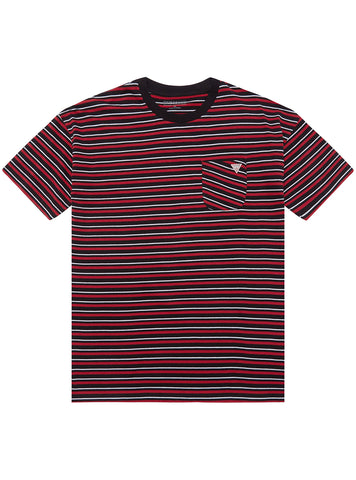 Black Red Stripe Short Sleeve T-Shirt (7-16)