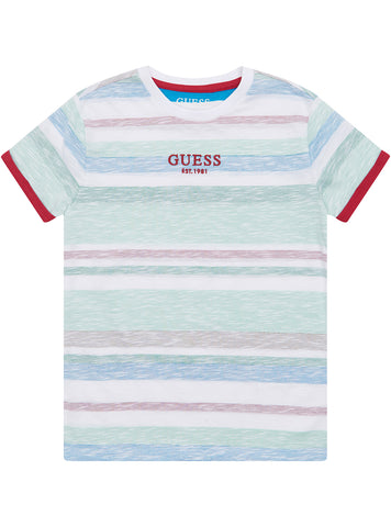 Green Stripes Short Sleeve T-Shirt (7-16)