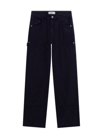 GUESS Kids Blue Rigid Oversize Carpenter Pants (7-16) Front View