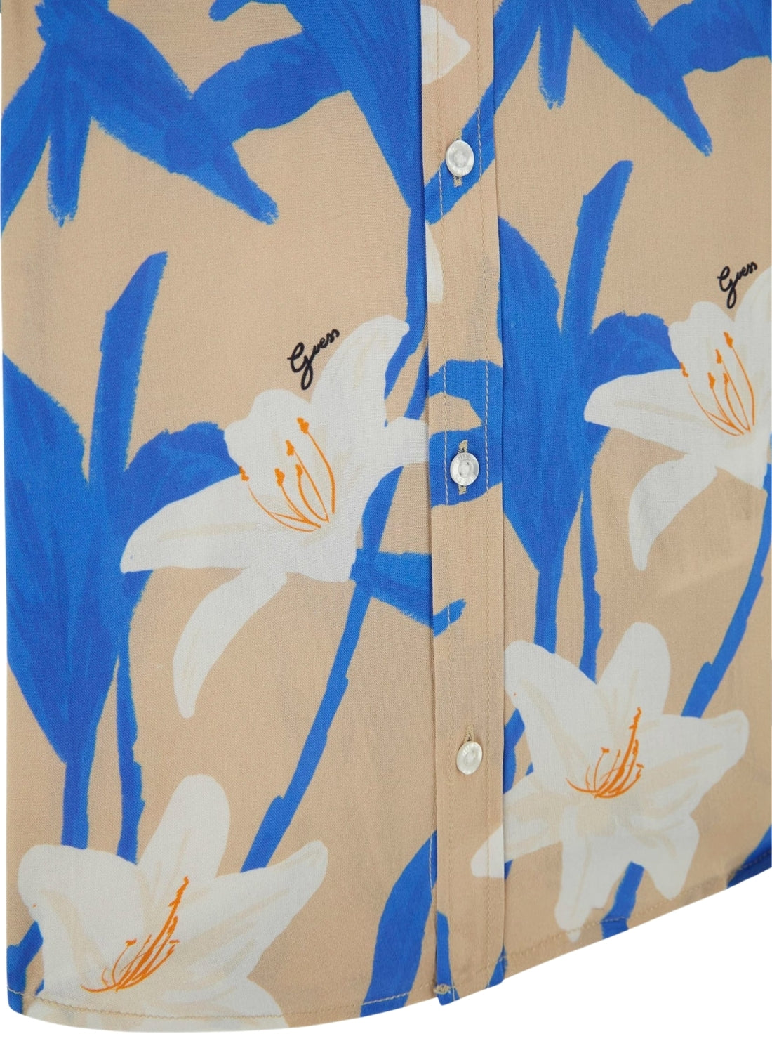 GUESS Kids Blue Viscose Floral Shirt (7-16) L5GH02WG5V0 Detail View