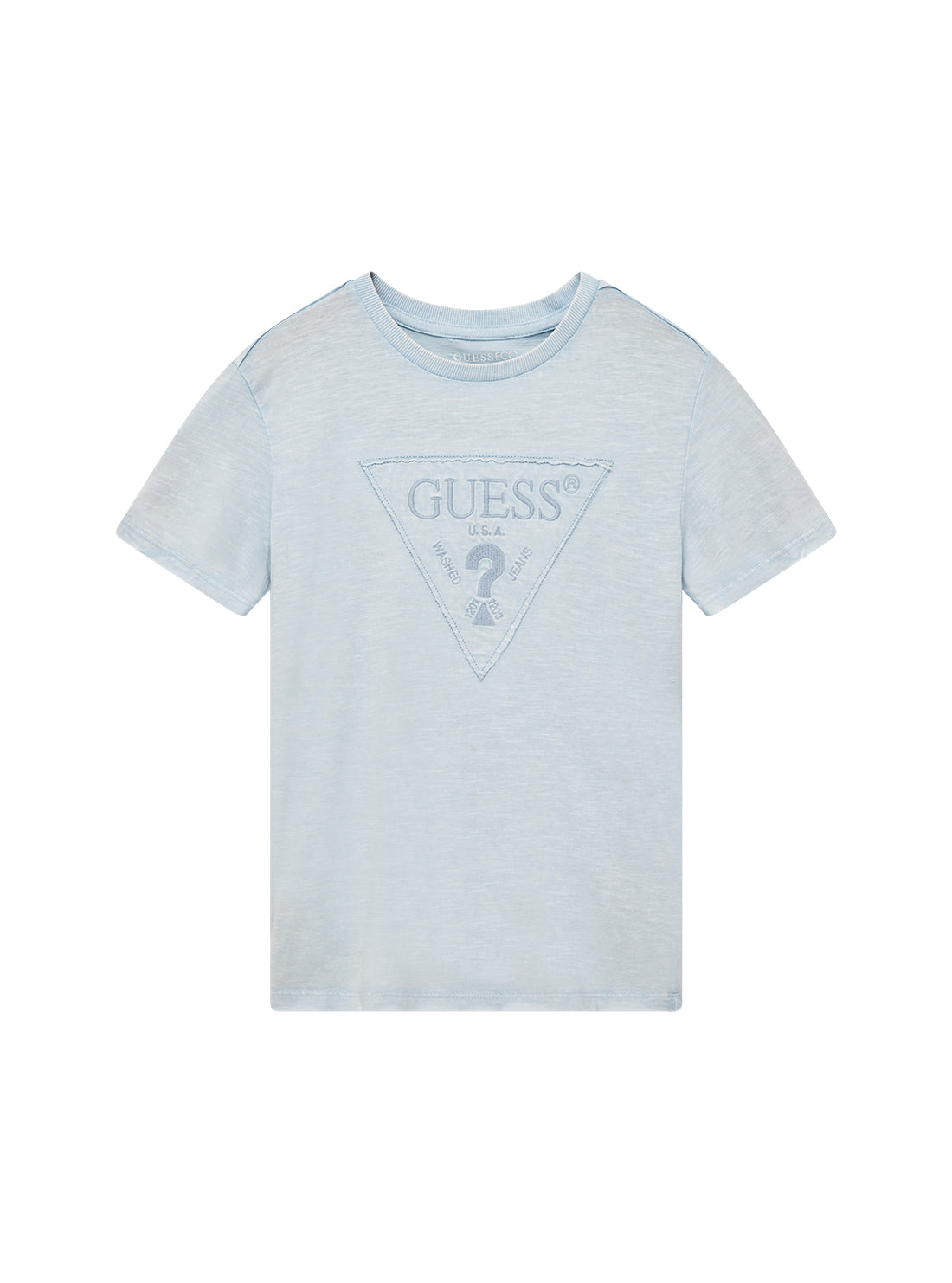 GUESS Kids Eco Blue Garment Dye T-Shirt (7-16) L5GI02K6XN4 Front View