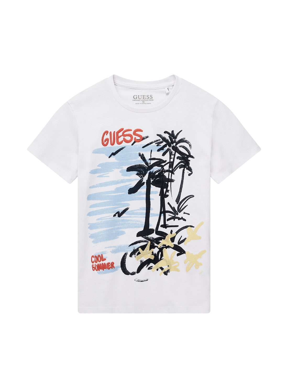 GUESS Kids Eco White Logo Graphic T-Shirt (7-16) L5GI05K8HM4 Front View